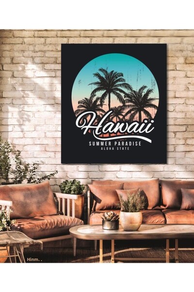 Limitless Design Tablou decorativ pe pânză cu imprimare HD cu tematică hawaiană