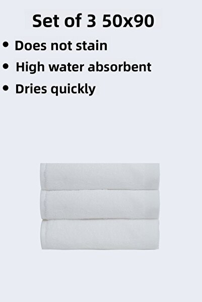 Dotamess 3 броя 50 X 90 см микрофибърна кърпа за ръце и лице, фризьорска, спортна, не задържа петна и боя за коса
