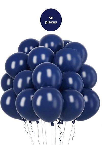 Mielibon Midnight Blue Latex Balloon 12 Inch Set of 50 – Bulk Party Birthday Wedding Decoration