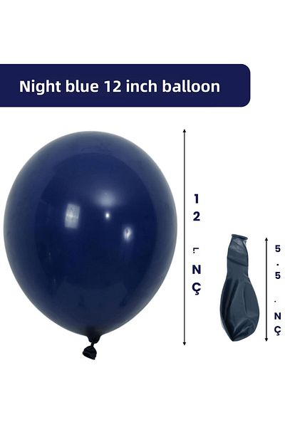 Mielibon Midnight Blue Latex Balloon 12 Inch Set of 10 – Party Birthday Wedding Decoration