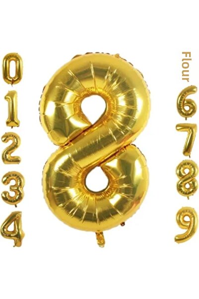 Baloncu Dükkanı بالون ورق ذهبي عمر سنة واحدة 34 بوصة (76-82 سم)