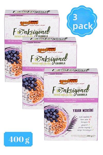 Good Food الجرانولا مع الشعير والنباتات الخاصة للأمهات المرضعات، 3 عبوات بالتوت، 3 × 280 جم