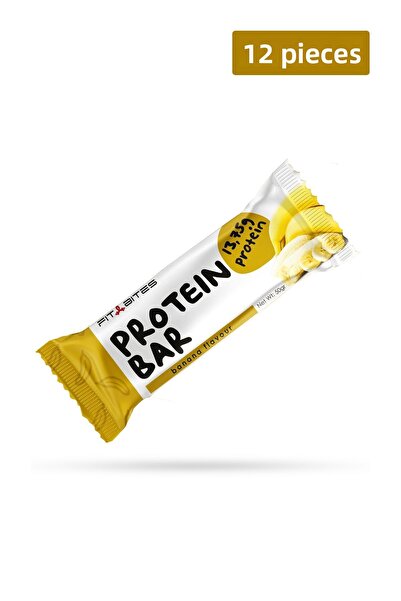 Fit Bites بار بروتين 50 جرام × 12 قطعة - بنكهة الموز