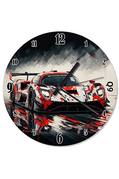 karizmart ساعة حائط بتصميم رسم سيارة السباق