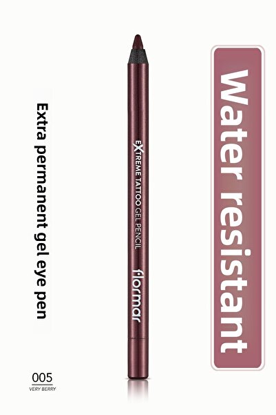 Flormar Matte Long-Lasting Eye Pencil (Burgundy) - Vivid Color - 005 Very Ber...