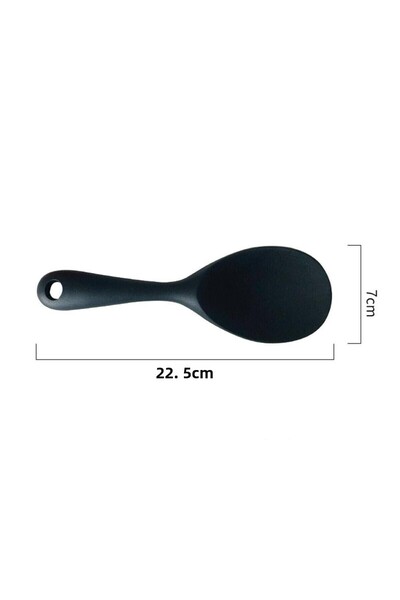 Kiesa Ultra-Hard Tip Silicone Rice Spoon Durable Fireproof Non-Stick Anti-Scratch Rice Scoop Spoon 22cm