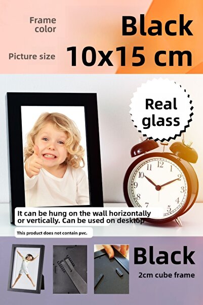 CreaWitch إطار 20 ملم مع زجاج 10 × 15 سم إطار صور قائم أو معلق على الحائط أفق...