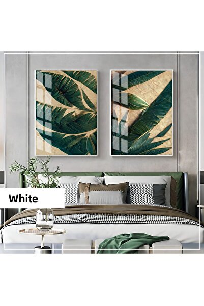 Harikabirev HARİKABİREV | COMBINAT DE FRUNZE VERDE (PALMĂ) | TABLO DE STICLA ...