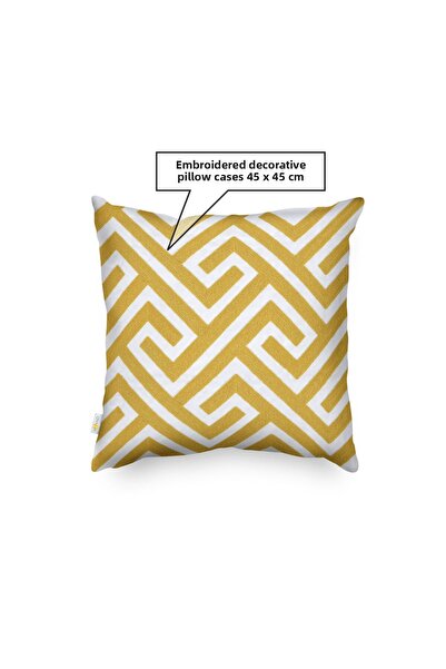 Donetella 1- Piece Modern 45x45 Throw Pillow Cover - Decorative Covers for Cushions, Filling Not Included