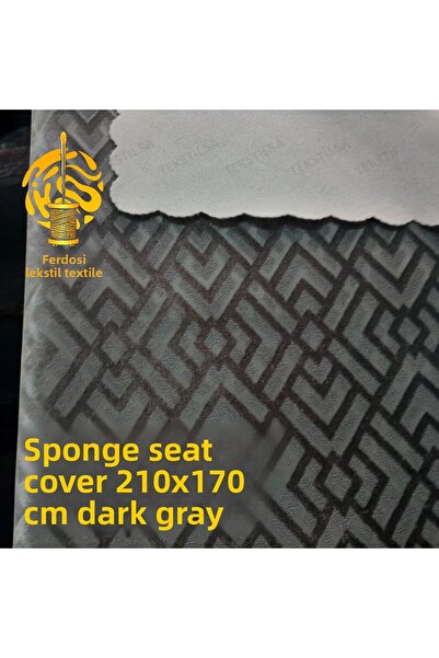 Tekstilsa Sponge Seat Cover New Fashion Darkgray Color 1Pc Anti-Slip 210*170 cm