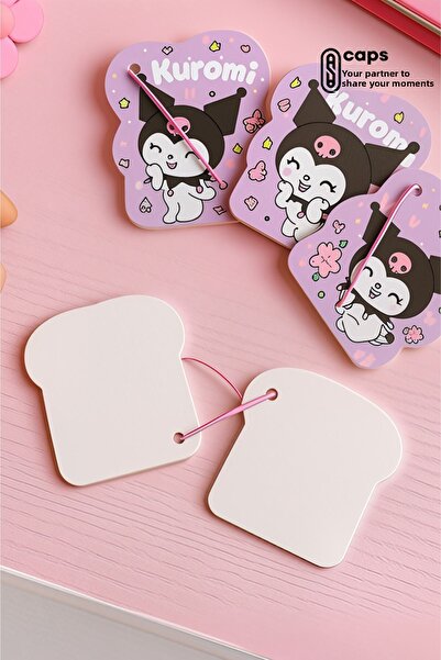caps anlarınızı paylaştığınız ortağınız 3 Pieces Kuromi Design Elastic Mini Notebook - Sanrio Kuromi Notebook