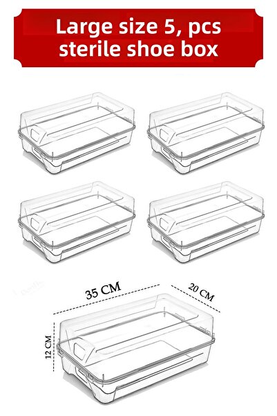 DOVİHOME Set of 5 Men's Shoe Storage Box