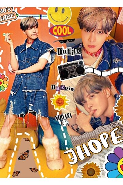 Universal Jhope Denim Indie Poster din lemn estetic pentru copii, decorativ C...