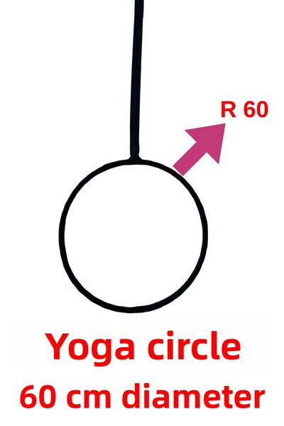 Leiste أداة توازن رياضية واحدة مقاس 60 سم لليوجا هولا هووب مع حزام للياقة البدنية واليوجا واللياقة البدنية
