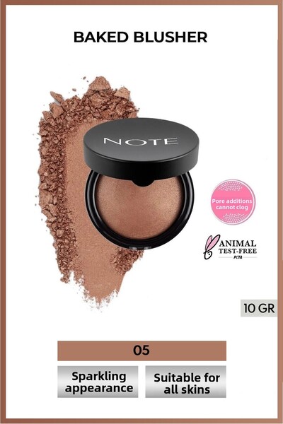 NOTE أحمر خدود مخبوز بودرة خدود مضيئة - 05 بنكهة الموكا