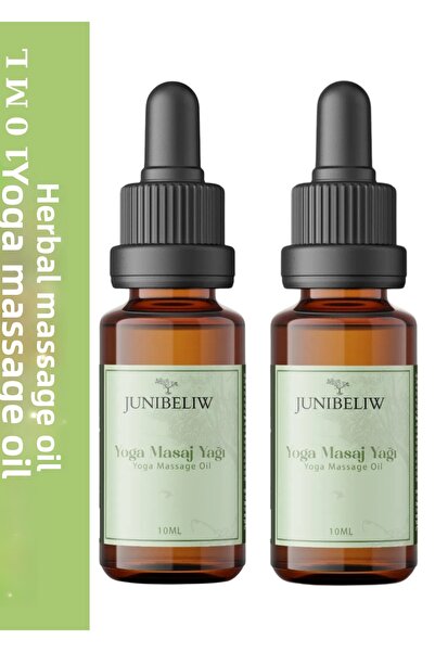 JUIWI زيت تدليك اليوغا الطبيعي في زجاجة زجاجية 2×10 مل لليوجا للوجه (زيت اليوغا)
