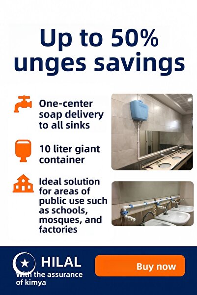 hilal kimya 10 Lt with Central Storage and 5 Taps Bottom Press |   Liquid Soap Dispenser – for School, Mosque and Bulk Use