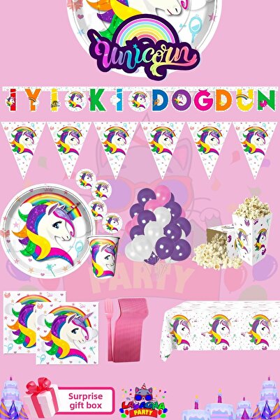 LASAGNA STORE Set de accesorii pentru petrecerea de aniversare Unicorn pentru...
