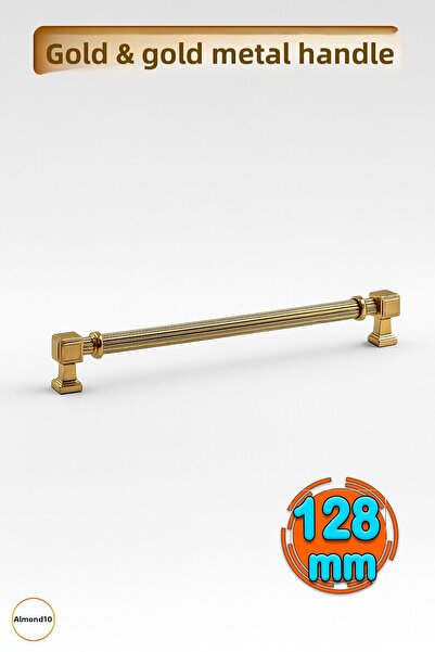 Badem10 Nou Talas Stripes Gold Metal Aur 128 mm 12,8 cm Mobilier Bucătărie Sertar Dulap Mâner Mâner