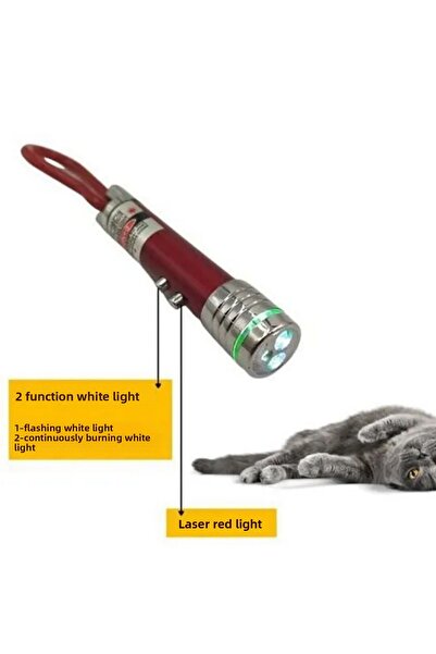 ego home لعبة ليزر للكلاب والقطط مع 3 وظائف باللون الأحمر والأبيض | تمارين الليزر لسلسلة المفاتيح على شكل قطة