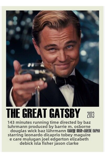 Universal Ο Μεγάλος Γκάτσμπι Εναλλακτική Εκδοχή (1) Ξύλινη Διακοσμητική Αφίσα...