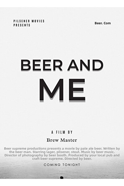 Universal Μπύρα και εγώ είμαι ένας ξύλινος πίνακας ταινιών, διακοσμητική αφίσα