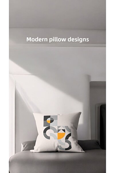 GMhome 2-Piece Modern Geometric Patterned Decorative Throw Pillow Cover 43 X 43 cm