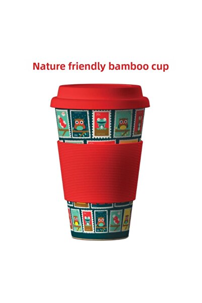 Areon Balev Nature Friendly Stamps (Red) Bamboo Mug 400 ml