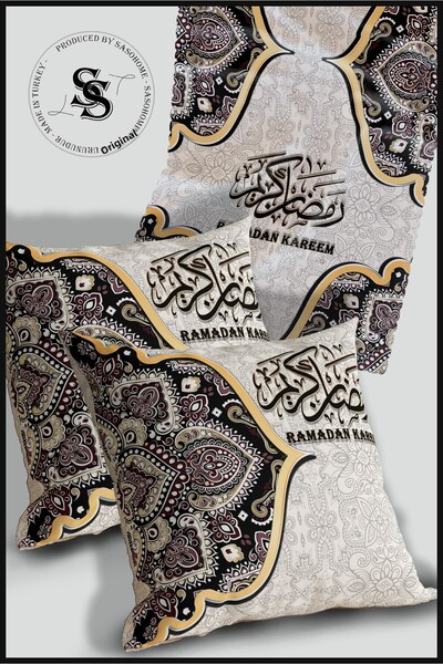 SasoHome Ramadan Kareem & Ramadan Mubarak & Eid Mubarak Decorative Throw Pillow Cover