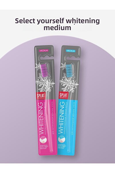 Splat فرشاة أسنان متوسطة للتبييض الطبيعي 2 قطعة