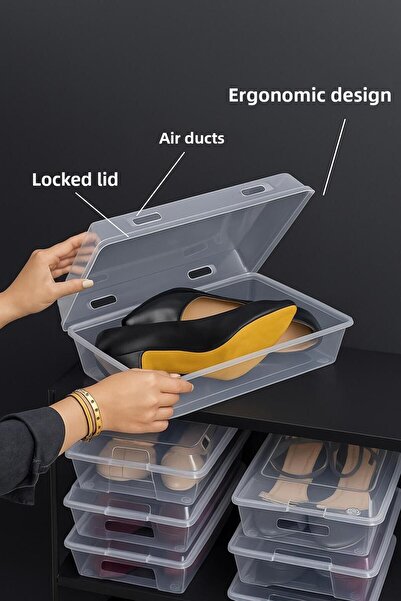 Bambus Home Κουτί γυναικείων/γυναικείων παπουτσιών 20 τεμαχίων διαφανές διαφανές