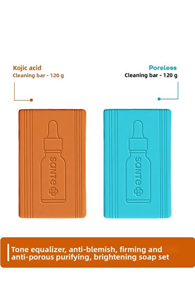 SantePlus مجموعة صابون الكولاجين وحمض الكوجيك لشد المسام ومضاد للعيوب