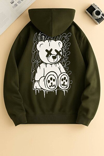 CLASSY.MODA Суичър с качулка с принт на мече