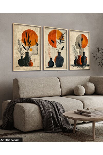 Evinemoda Design Modern 3 Piese Pictură Cadru Lemn ACT