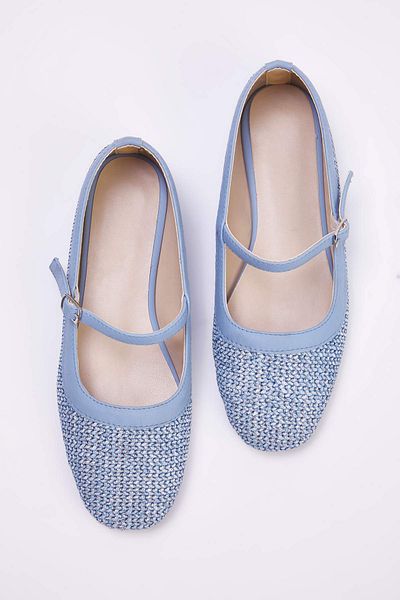TRENDYOL SHOES Blue Women's Ballerinas