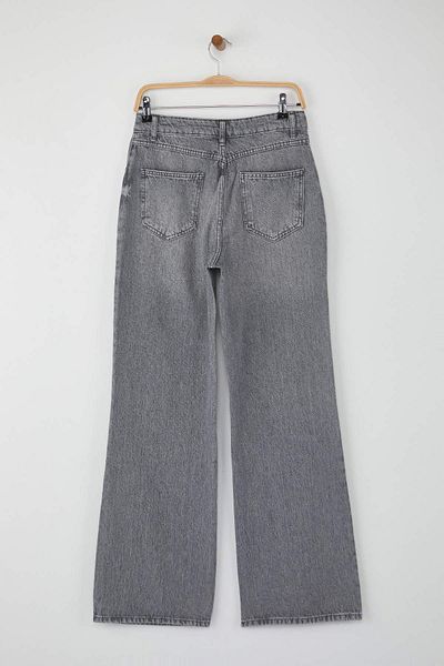 Trendyol Collection Gray High Waist Wide Leg Palazzo Jeans Twoaw26Je00066