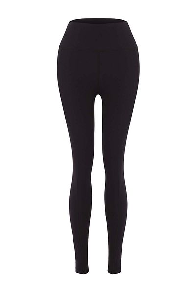Trendyol Collection Black Soft Brushed Fabric Full Length Knitted Sports Leggings Thmaw26Ty00010