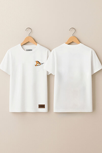 HUBERYWEAR Ανδρικό μπλουζάκι με φερμουάρ και στάμπα αρκουδάκι, 100% βαμβάκι -...