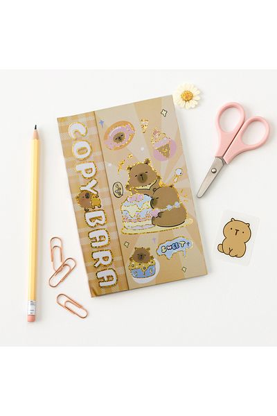 repro design Capybara Magnet Cover Notebook 22X15 cm 100 Sheets Cute Design Model 4