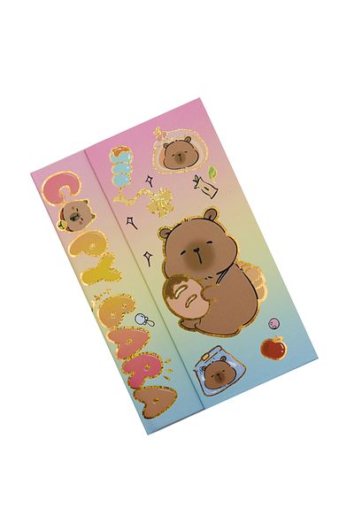 repro design Capybara Magnet Cover Notebook 22X15 cm 100 Sheets Cute Design Model 2