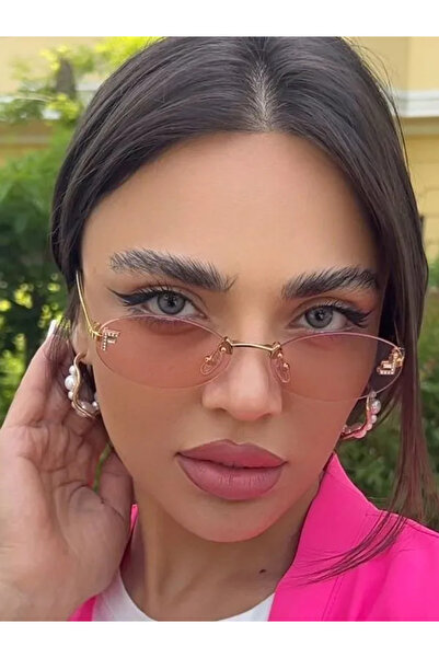 MONAL نظارات شمسية وردية فانتازيا بإطار بيضاوي 52 EKARTMAN