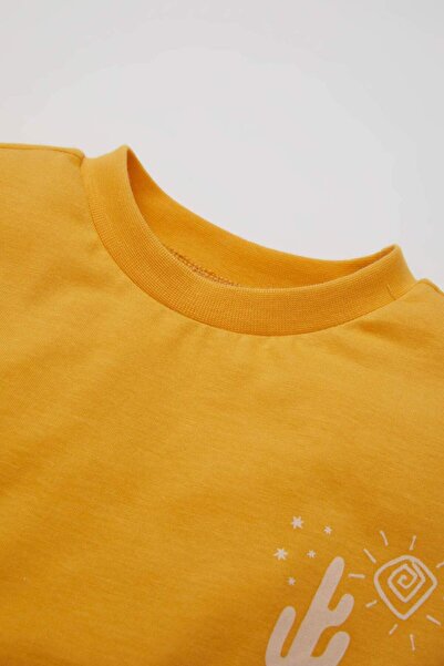 DeFacto Printed Short Sleeve T-Shirt and Shorts 2 Piece Set for Baby Boy - C6222a524sm