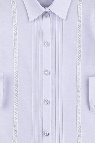 Elayza KIZ ÇOCUKLARI İÇİN PAMUKLU BEYAZ GÖMLEK/ OKUL GÖMLEĞİ 331-332