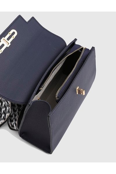 İLVİ Briella Navy Blue Women's Handbag