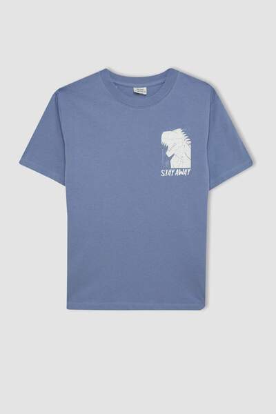 DeFacto Μπλουζάκι με κοντό μανίκι με στάμπα για αγόρια D2238A824HS