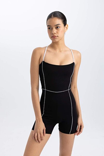 DeFacto Defactofit Slim Strap Short Sports Jumpsuit C0559Ax24Sm