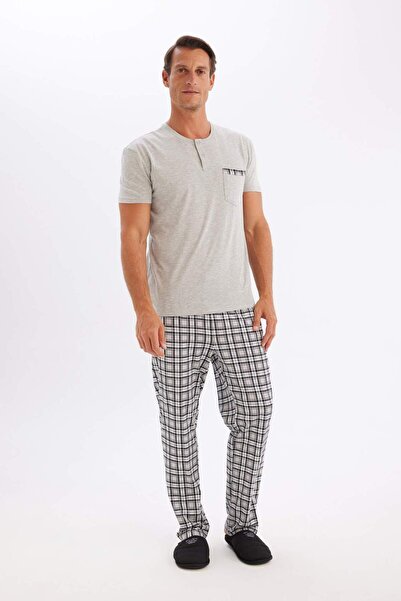 DeFacto Short Sleeve Regular Fit Pajamas Set - C2870AX24SM