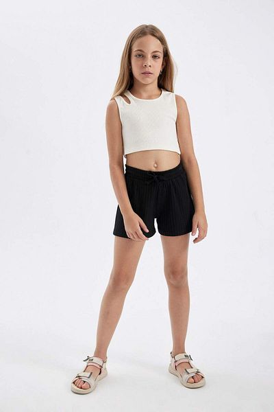 DeFacto Girl's Ribbed Shorts - Camisole, D2009a8ın103mc