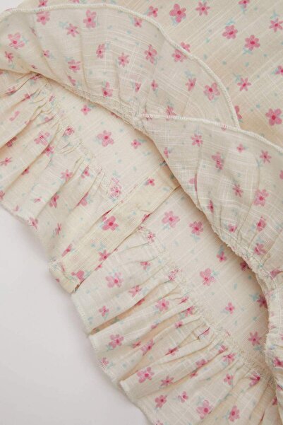 DeFacto Holčička 2ks sada květinové popelínové halenky bez rukávů šortky C9544A524SM