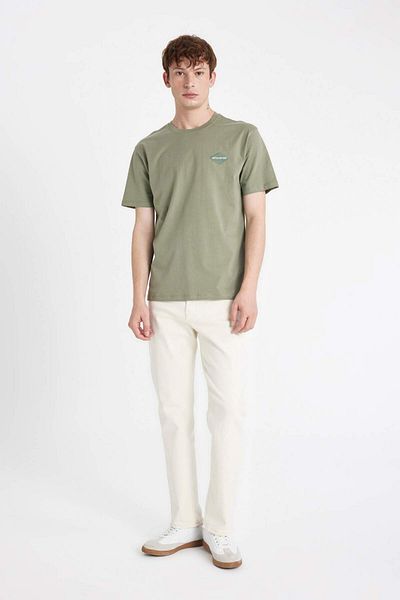 DeFacto Crew Neck Printed Regular Fit T-Shirt - Short Sleeve B9007AX24SM
